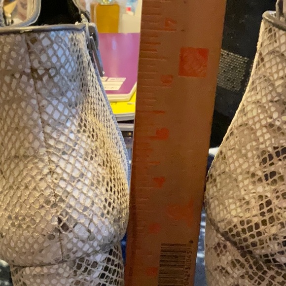 Naughty Monkey Kuda Multi Color Snake Print Leather Wedge Bootie Size 9.5, NIB - Picture 9 of 16